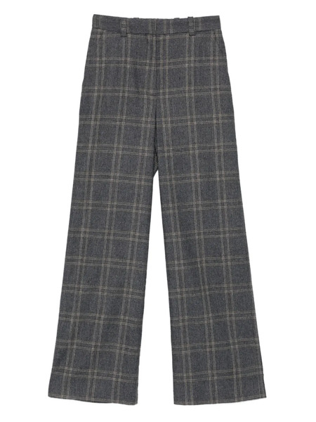  Maje Checked Tailored Trousers - Grey 