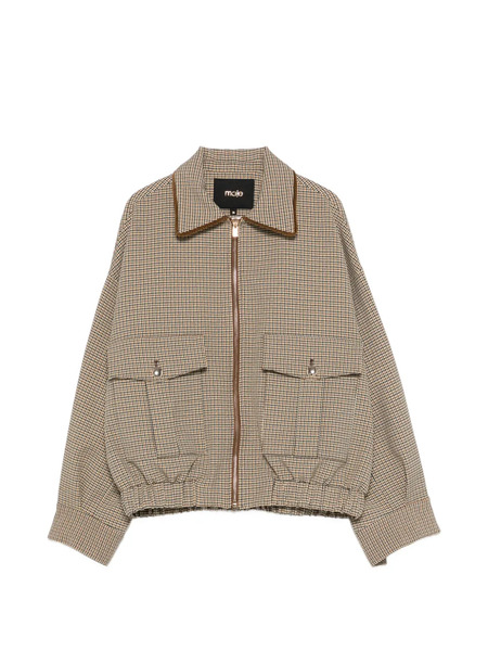  Maje Checks Pocket Jacket - Brown 