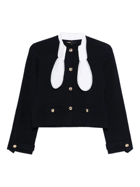  Maje Collar Button Cardigan - Blue 