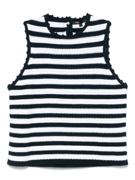  Maje Crochet-knit Top - White 