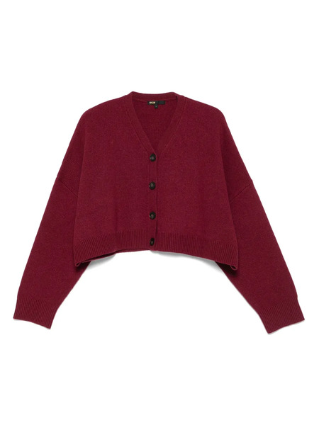  Maje Cropped Cardigan - Red 