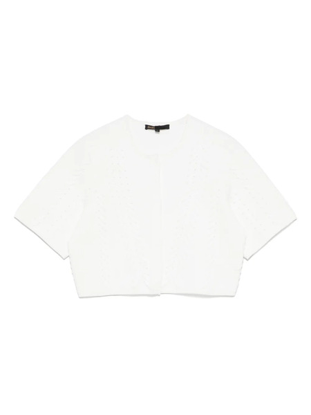  Maje Cropped Cardigan - White 