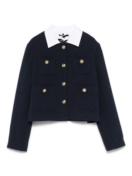 Maje Cropped Jacket - Blue 