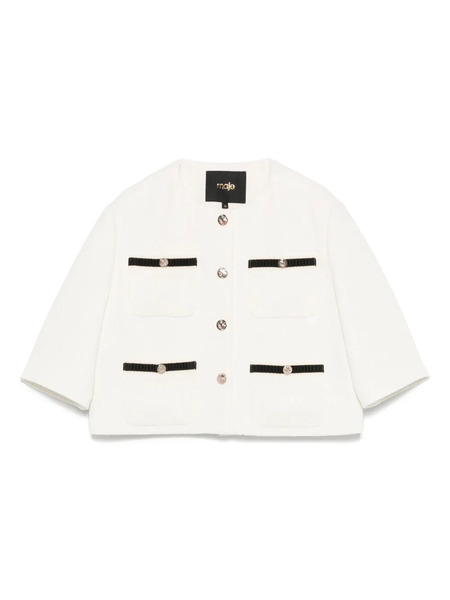  Maje Cropped Jacket - White 