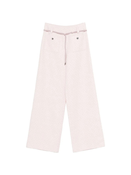  Maje Crystal-embellished Tailored Trousers - Pink 
