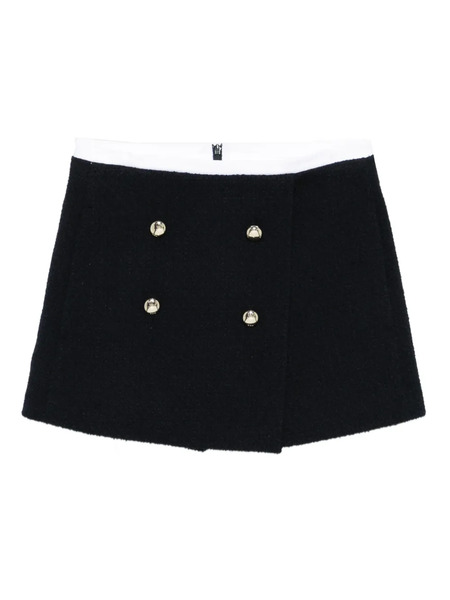  Maje Double-breasted Button-detail Shorts - Blue 