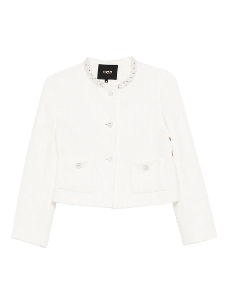  Maje Embellished Jacket - White 