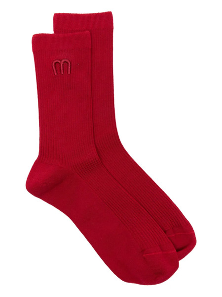  Maje Embroidered Ribbed Socks 