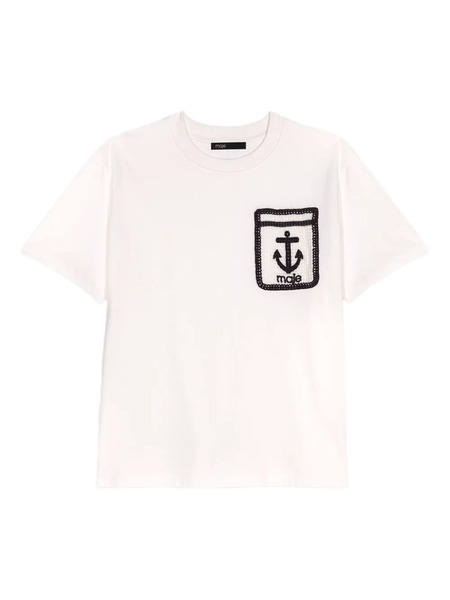  Maje Embroidered T-shirt - White 