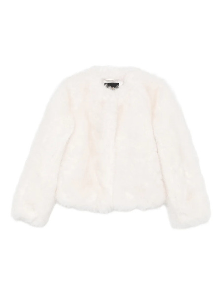  Maje Faux-fur Cropped Jacket - White 