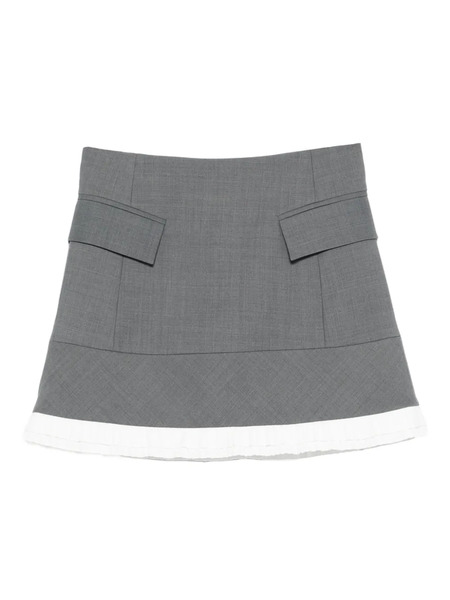  Maje Flap-pocket A-line Mini Skirt - Grey 
