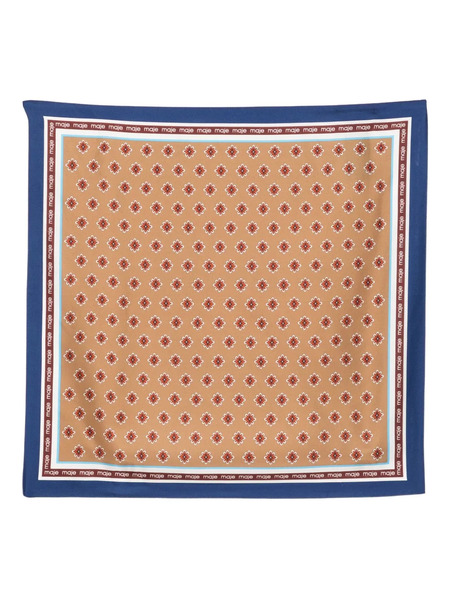  Maje Floral-pattern Silk Scarf - Neutrals 