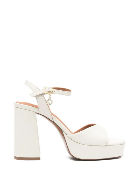  Maje Fralow Platform Block-heel Sandals - White 