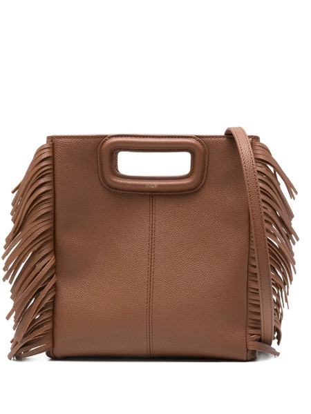  Maje Fringe Handle Tote Bag - Brown 