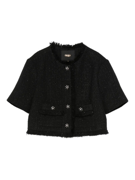  Maje Fringed-embellished Jacket - Black 