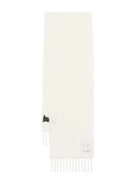  Maje Fringed Scarf - White 