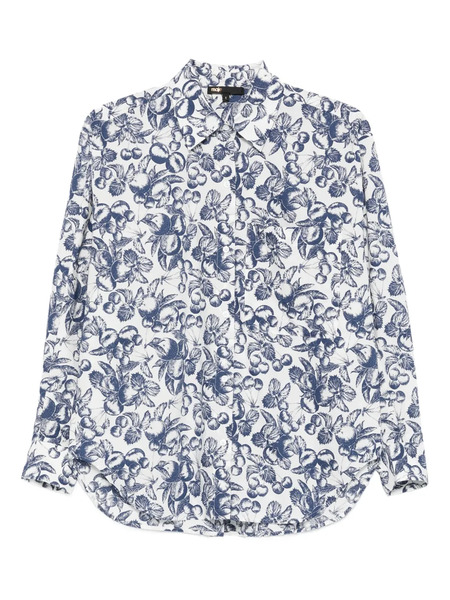  Maje Fruit-print Button Shirt - White 