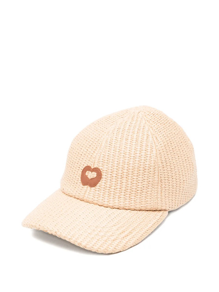  Maje Heart-motif Textured Cap - Neutrals 