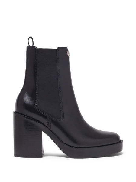  Maje Leather Chelsea Boots - Black 