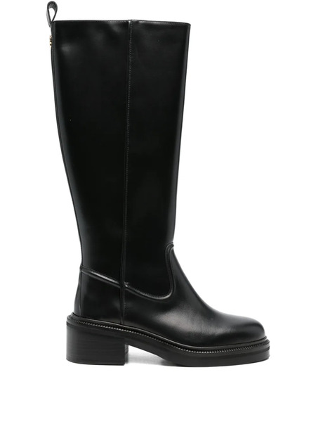  Maje Leather Knee-high Boots - Black 