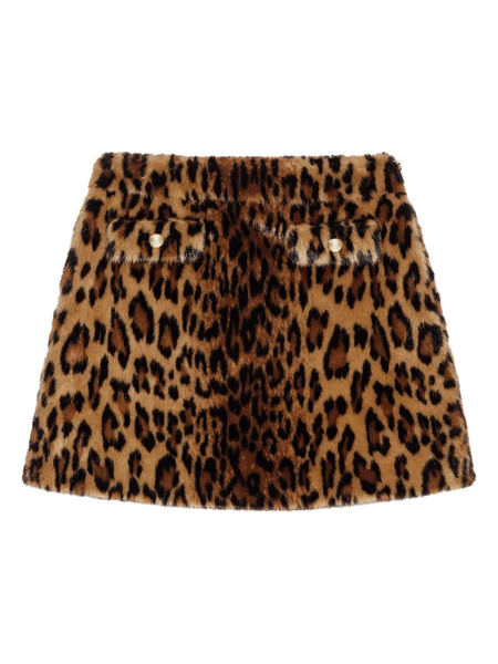  Maje Leopard-print Mini Skirt - Brown 