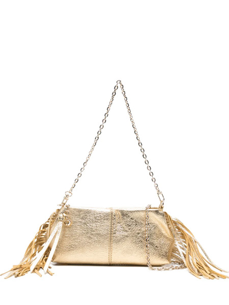  Maje Medium Miss Fringed Clutch Bag - Gold 
