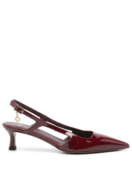  Maje 60mm Patent-leather Slingback Pumps - Red 