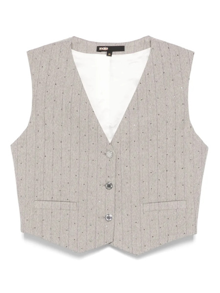  Maje Pinstriped Vest - Grey 