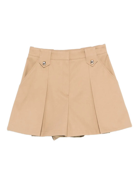  Maje Pleated Buttoned Shorts - Neutrals 
