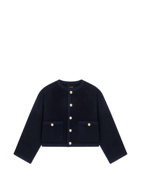  Maje Pocket Button Jacket - Blue 