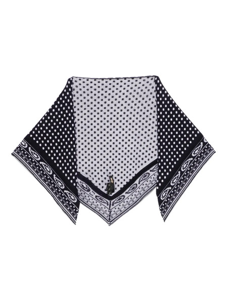  Maje Polka-dot Bandana Scarf - Blue 