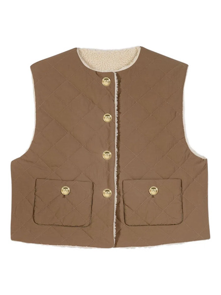  Maje Quilted Faux Fur Coat - Green 