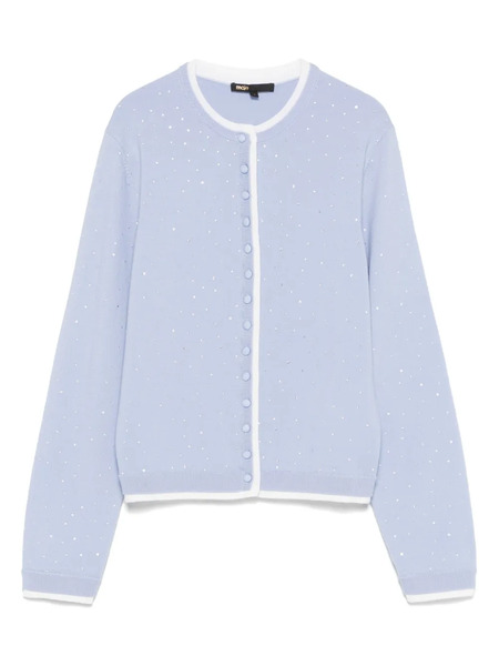  Maje Rhinestone-embellished Cardigan - Blue 