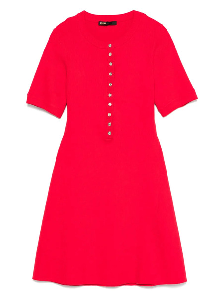  Maje Ribbed-knit Mini Dress - Red 
