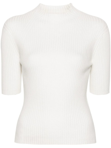  Maje Ribbed-knit Top - White 
