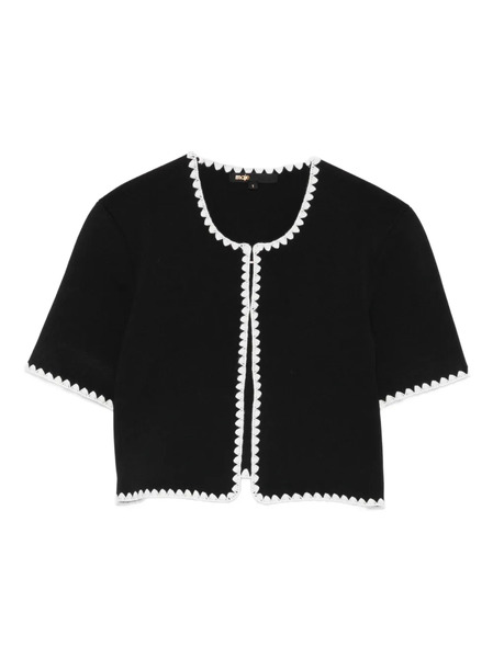  Maje Scalloped-trim Jacket - Black 