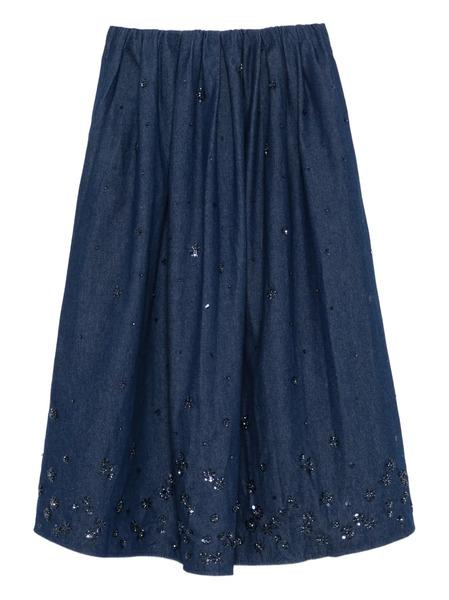  Maje Sequin Embellished A-line Skirt - Blue 