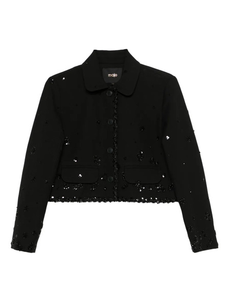  Maje Sequin-embellished Jacket - Black 