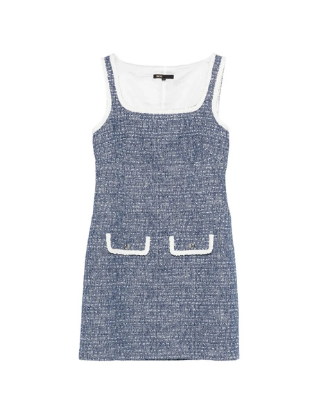  Maje Square-neck Mini Dress - Blue 