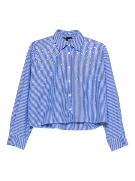  Maje Striped Beaded Shirt - Blue 