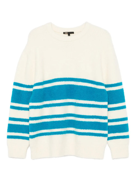  Maje Striped Crew-neck Sweater - Neutrals 