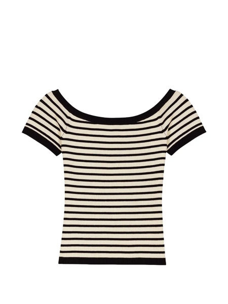  Maje Striped Short-sleeve T-shirt - Neutrals 