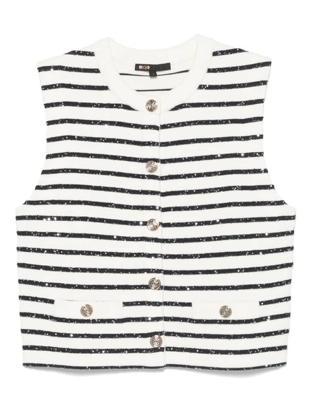  Maje Striped Vest - White 