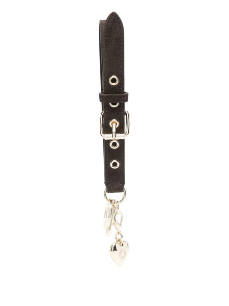  Maje Suede Buckled Keyring - Brown 