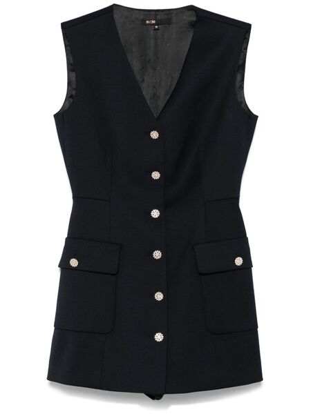  Maje V-neck Playsuit - Blue 