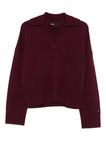  Maje V-neck Sweater - Red 