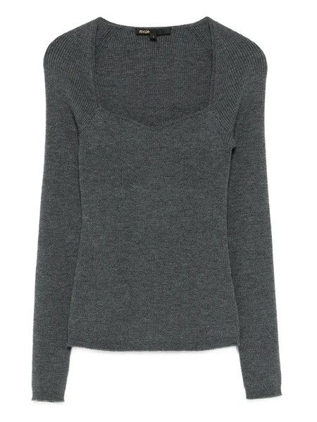  Maje Wool Sweater - Grey 