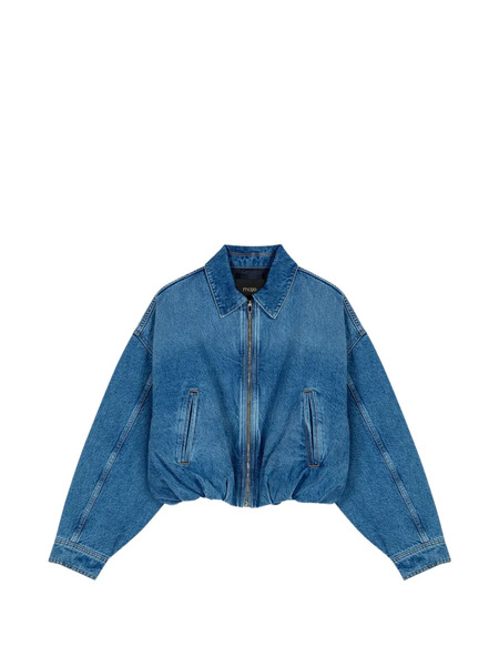  Maje Zip-up Denim Jacket - Blue 