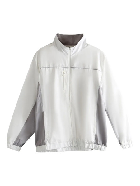  Malbon Golf Contrasting-panel Jacket - White 