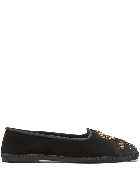  Maliparmi Bead-embellished Ballet Flats - Black 